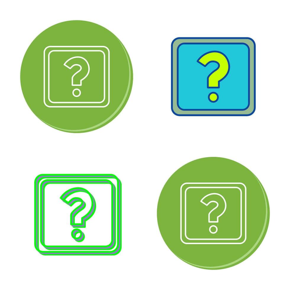 Unique Question Mark Vector Icon
