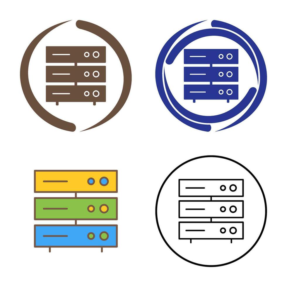 Unique Server Network Vector Icon