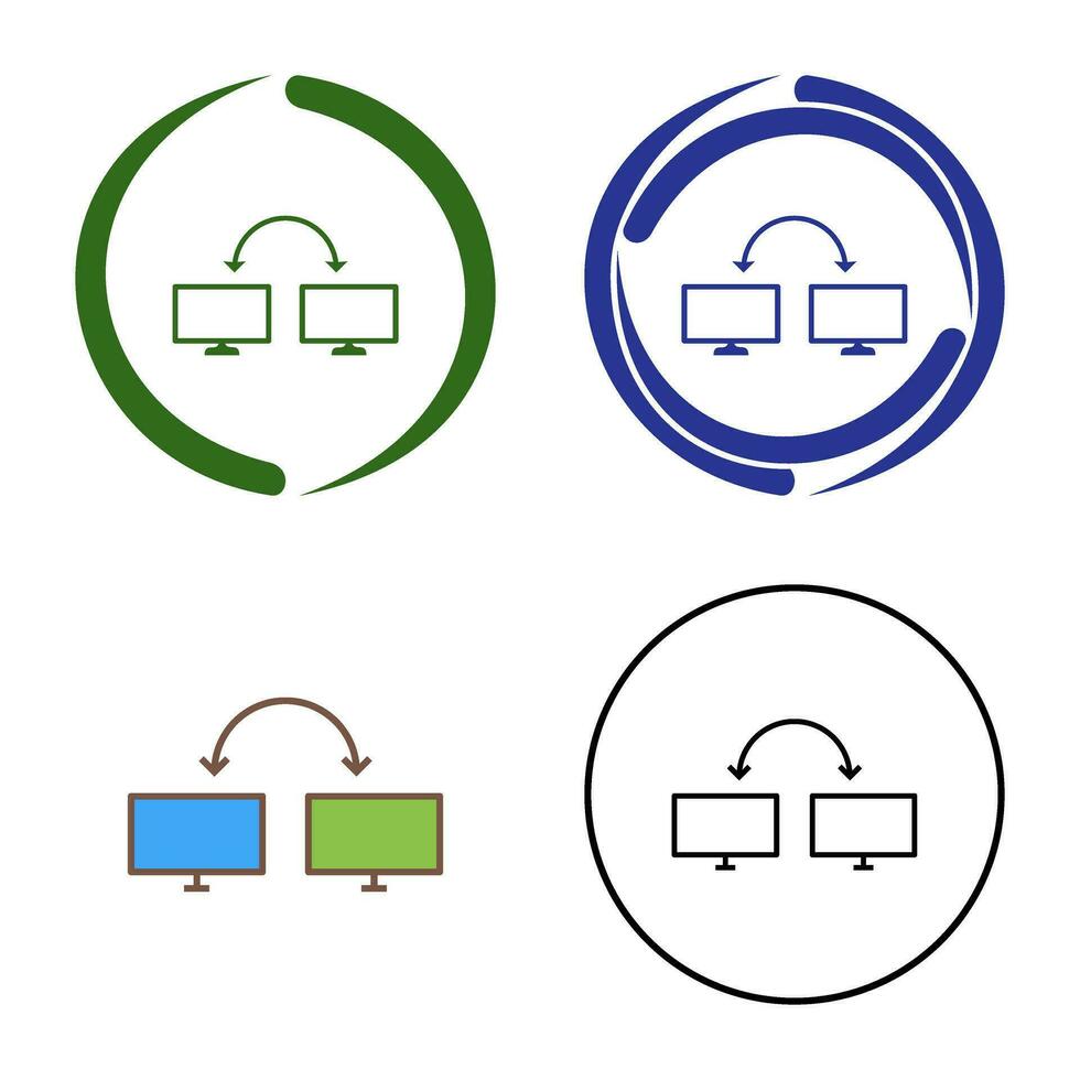 icono de vector de sistemas conectados únicos