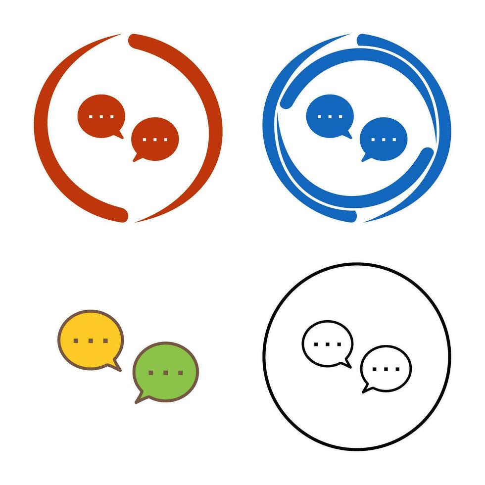 Unique Conversation Bubbles Vector Icon