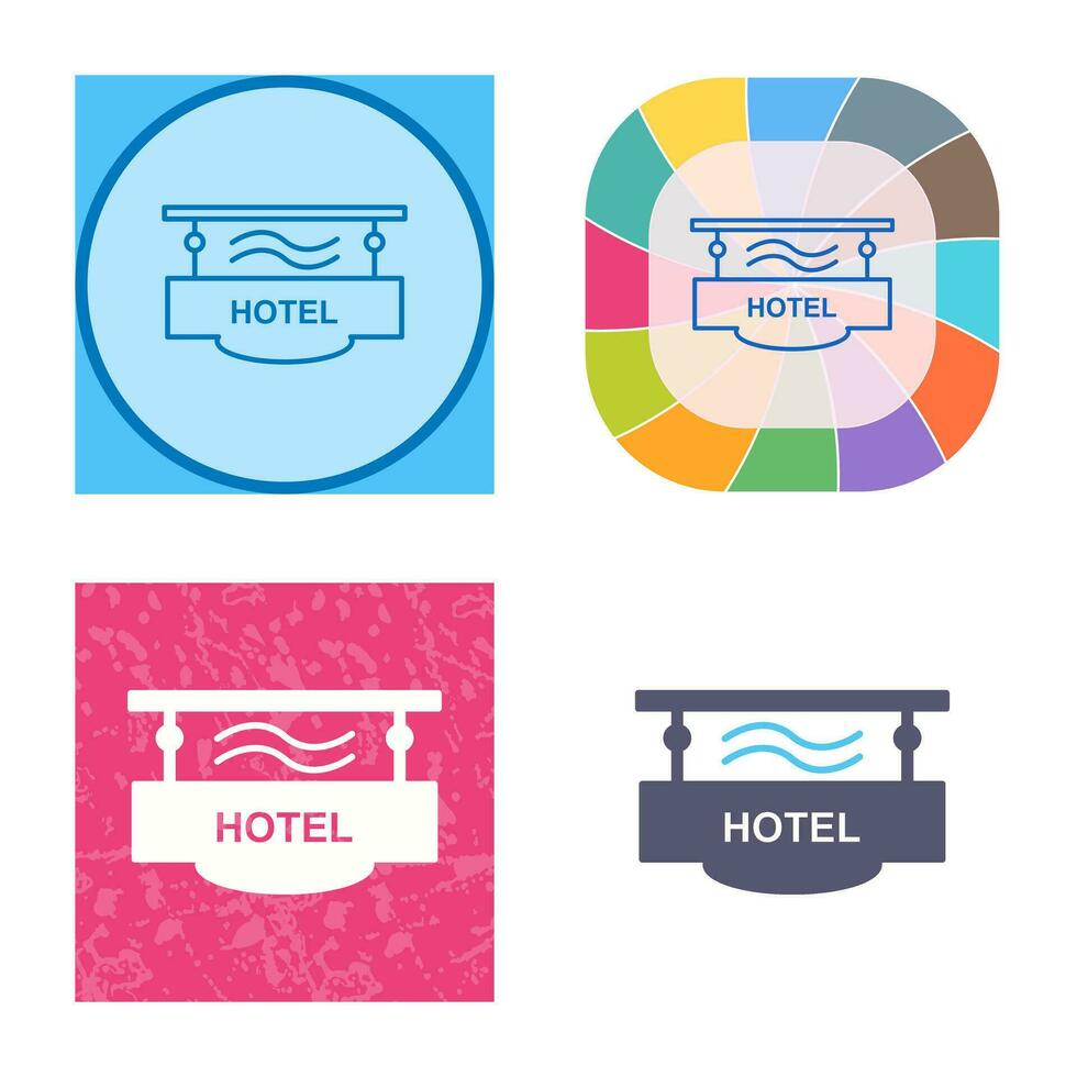 icono de vector de signo de hotel