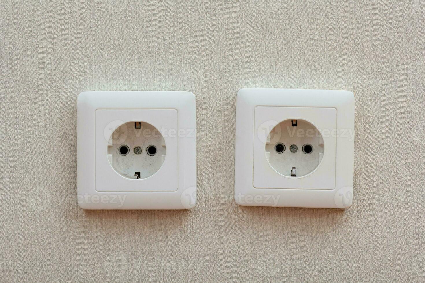 Two sockets for two-pin plugs photo