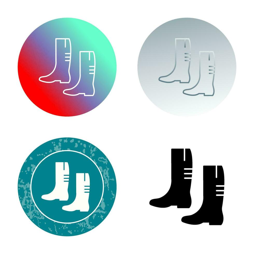 icono de vector de botas de jardinería