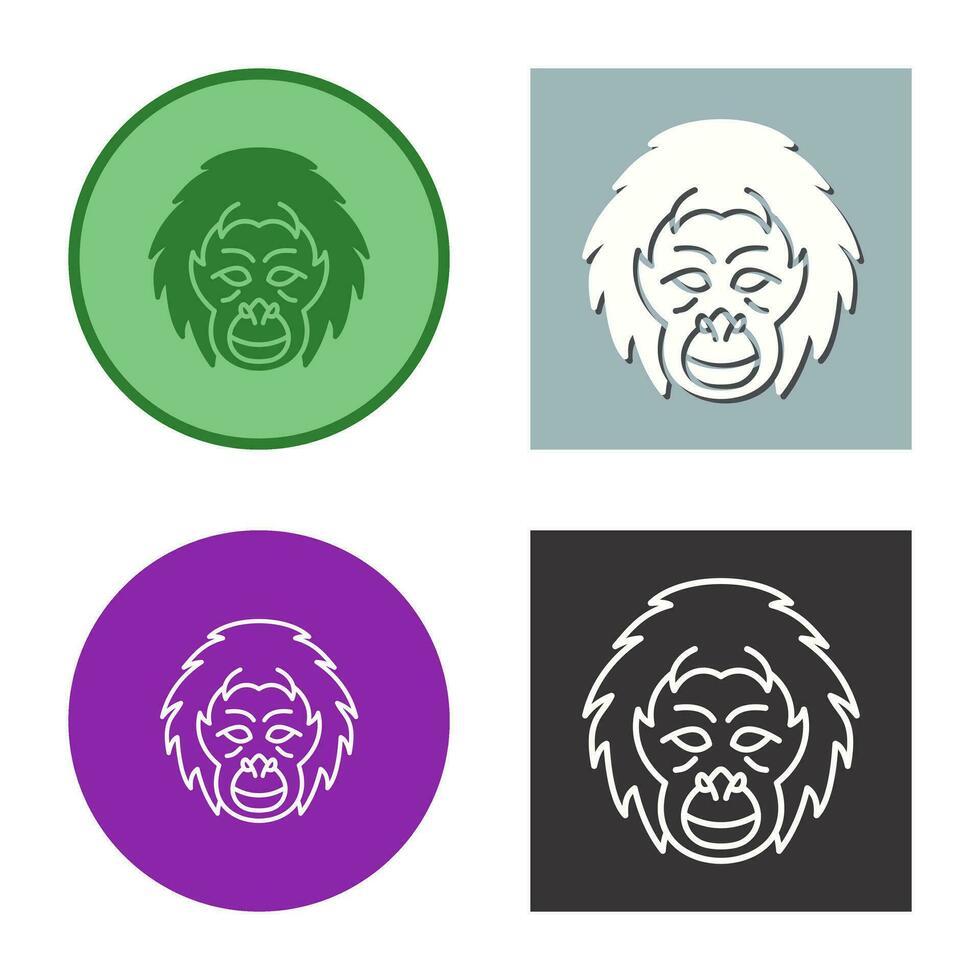 Orangutan Vector Icon