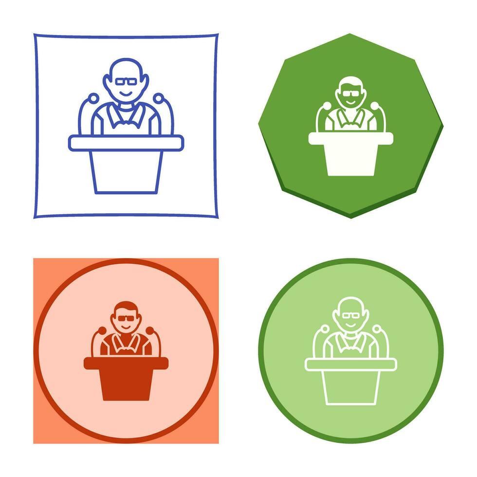 Unique Lecture Vector Icon