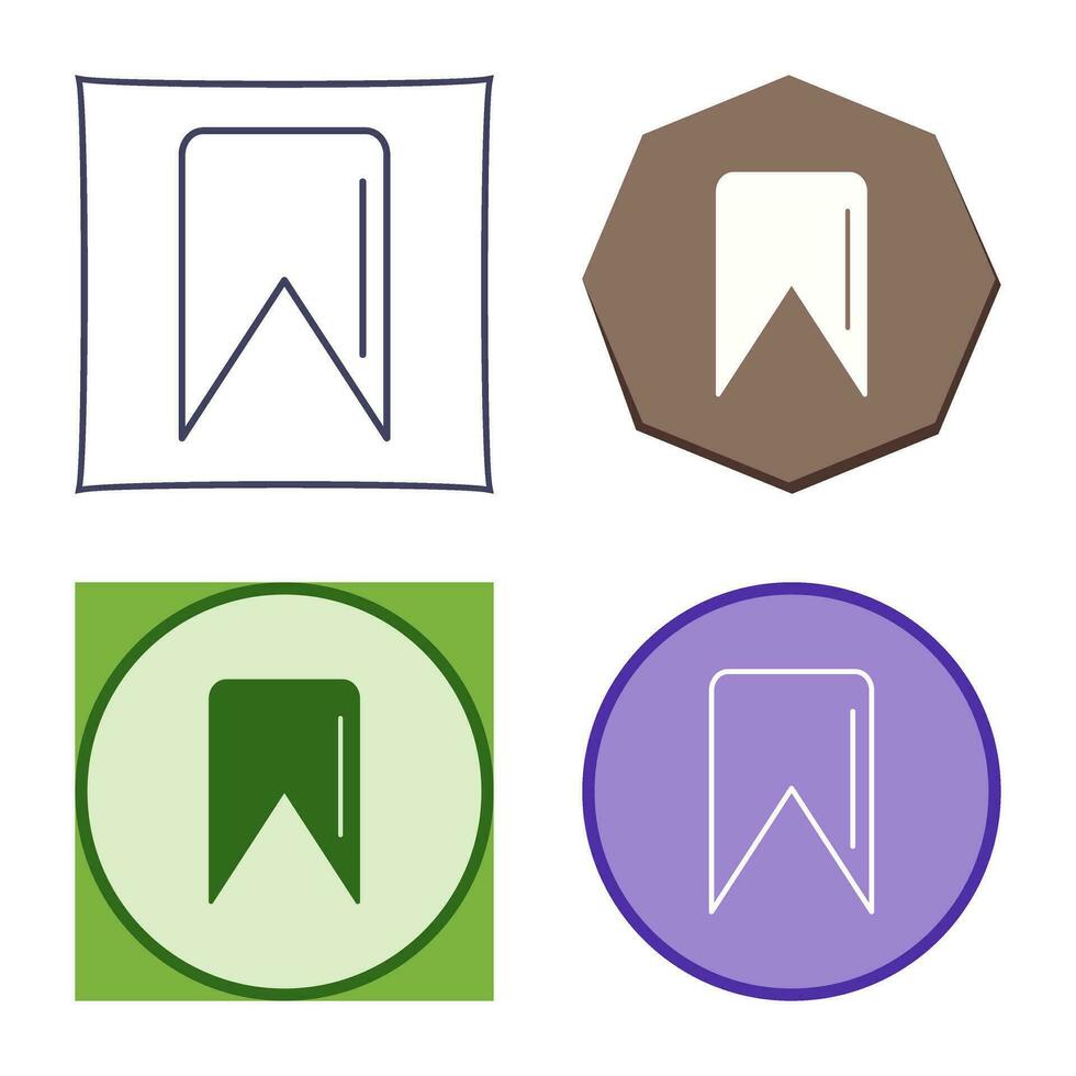 Unique Bookmark Vector Icon