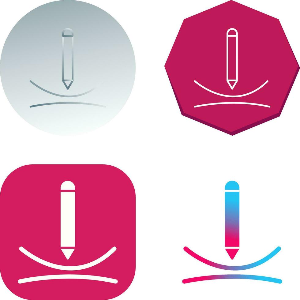 Draw Curve Vector Icon