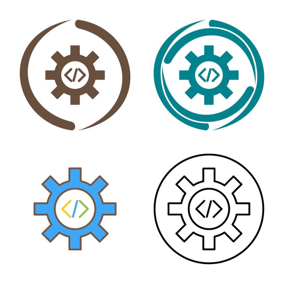 Unique Code Optimization Vector Icon