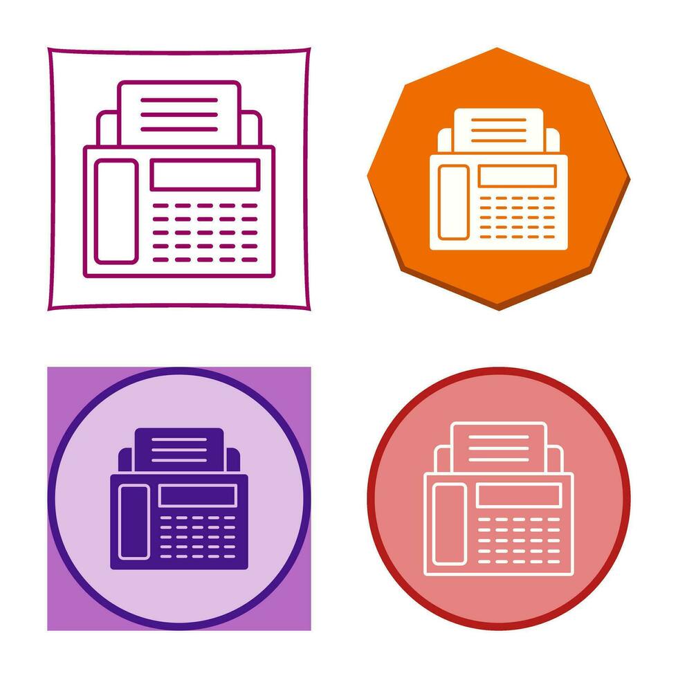 Fax Machine Vector Icon