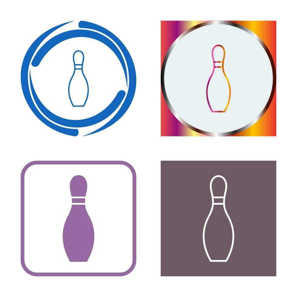 Unique Bowling Pin Vector Icon