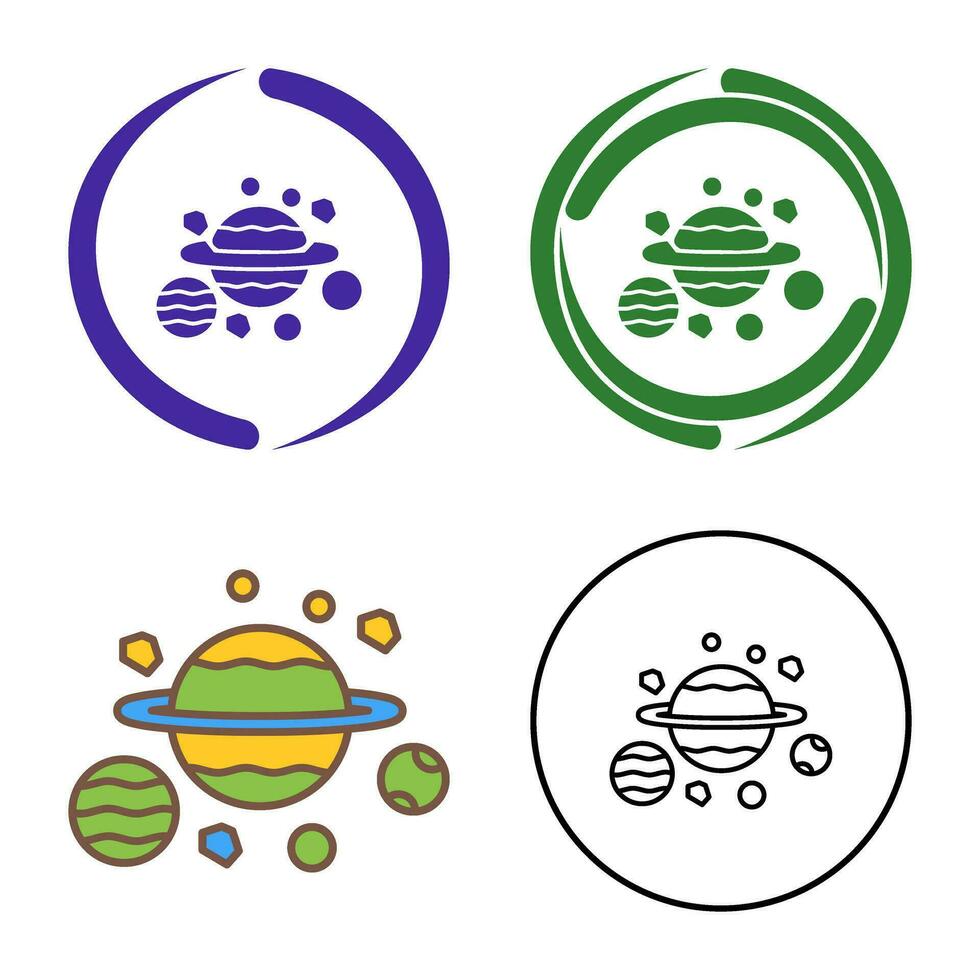 icono de vector de planetas