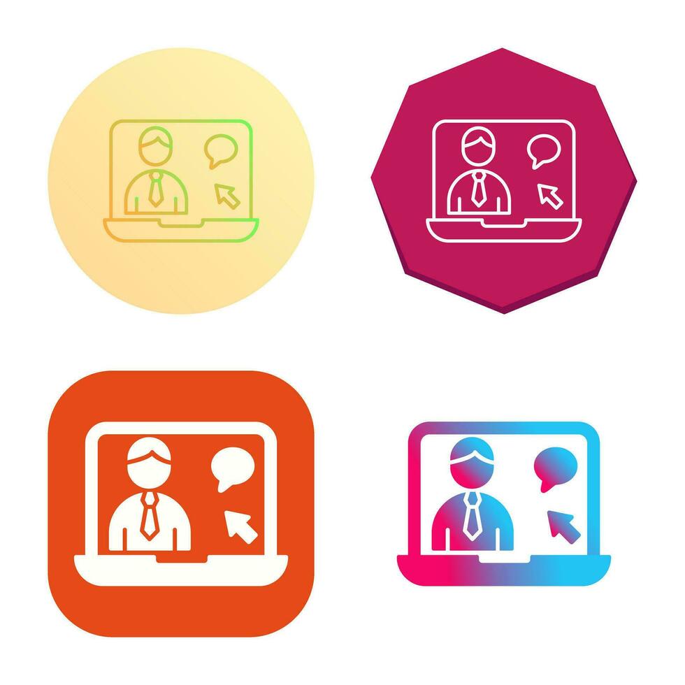 Online Interview Vector Icon