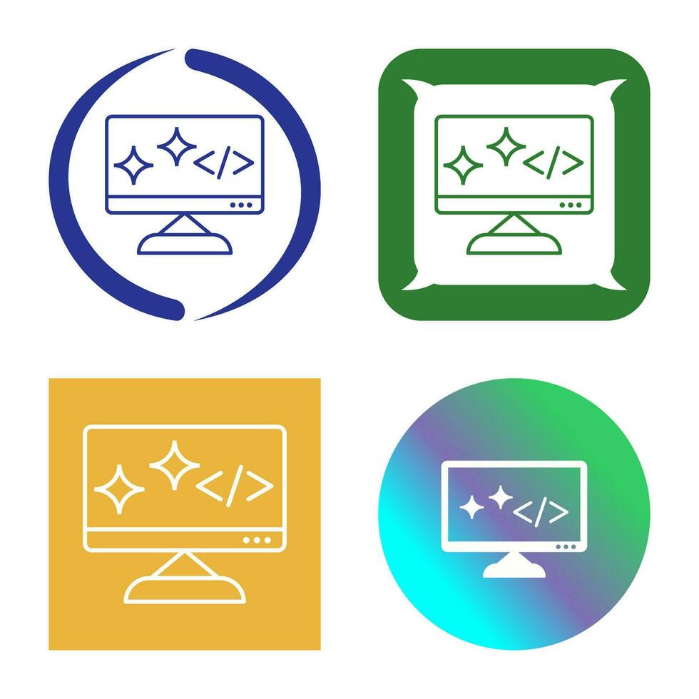 Unique Clean Code Vector Icon