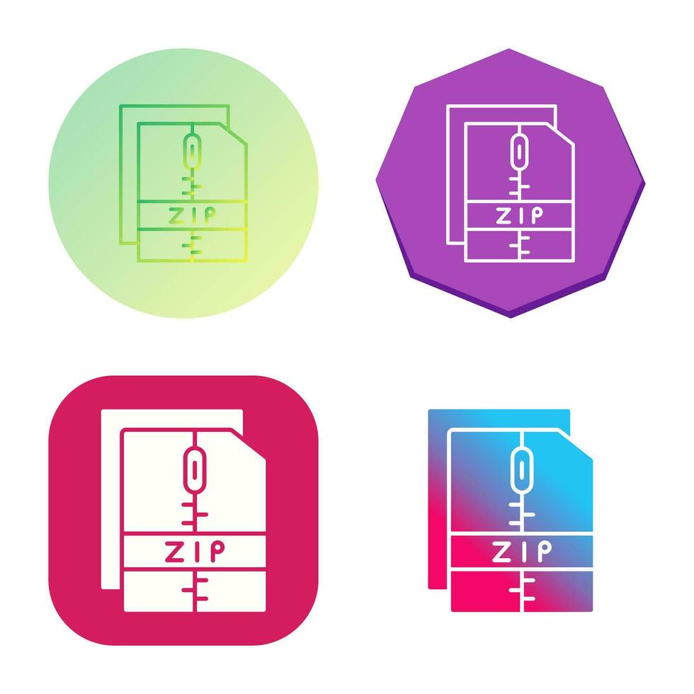 Zip File Vector Icon