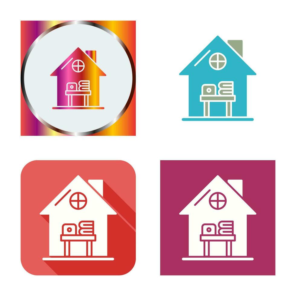 Home Work Place Vector Icon