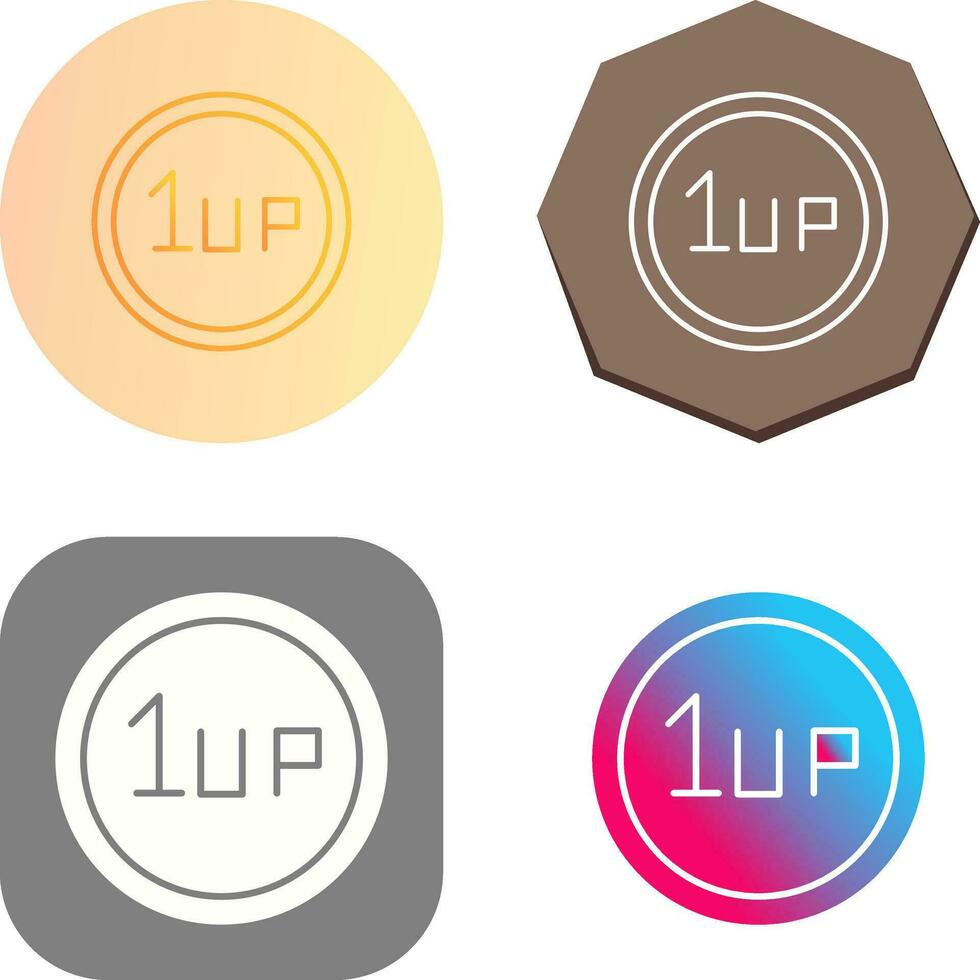 Unique 1UP Vector Icon
