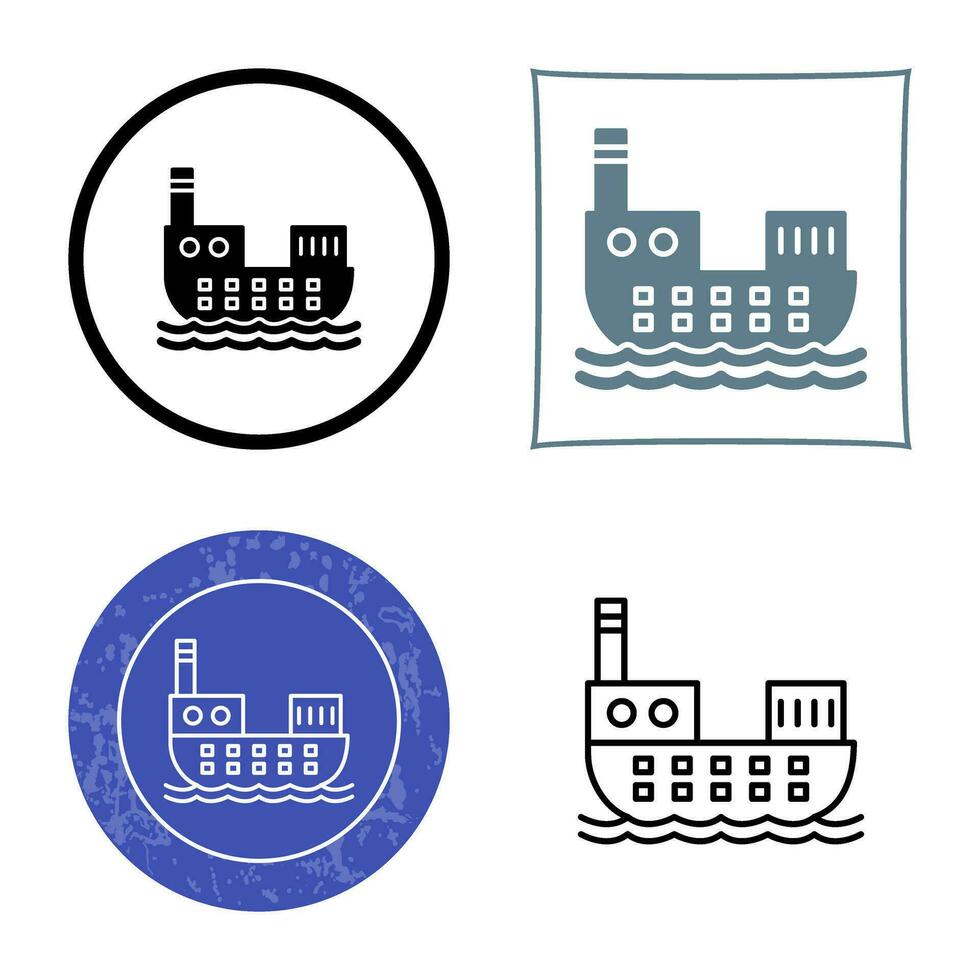 Cargo Ship Vector Icon