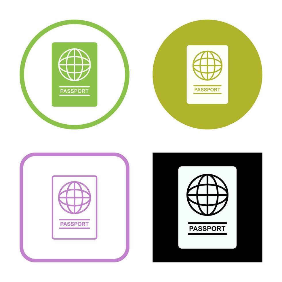 icono de vector de pasaporte