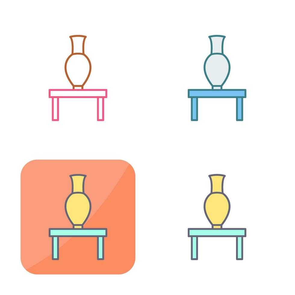 Vase Exhibit Vector Icon