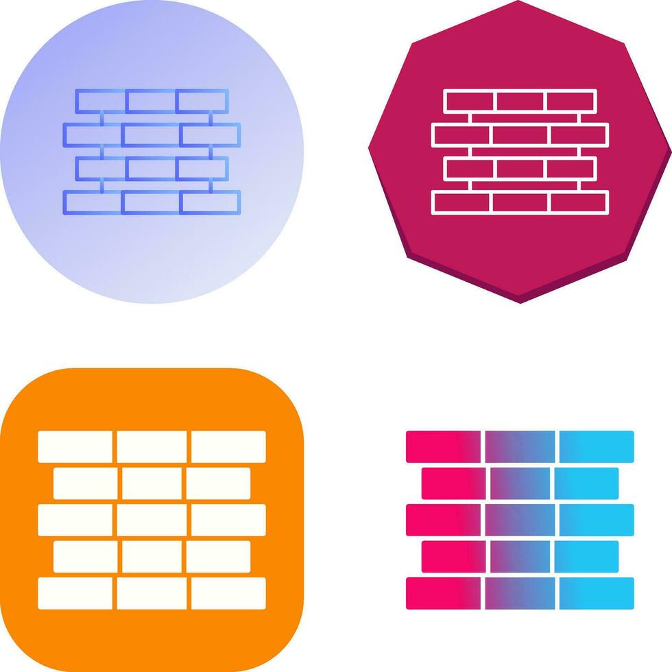 Unique Bricks Vector Icon