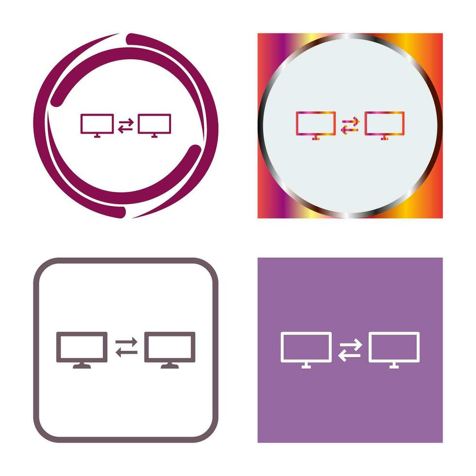 Unique Sharing Systems Vector Icon