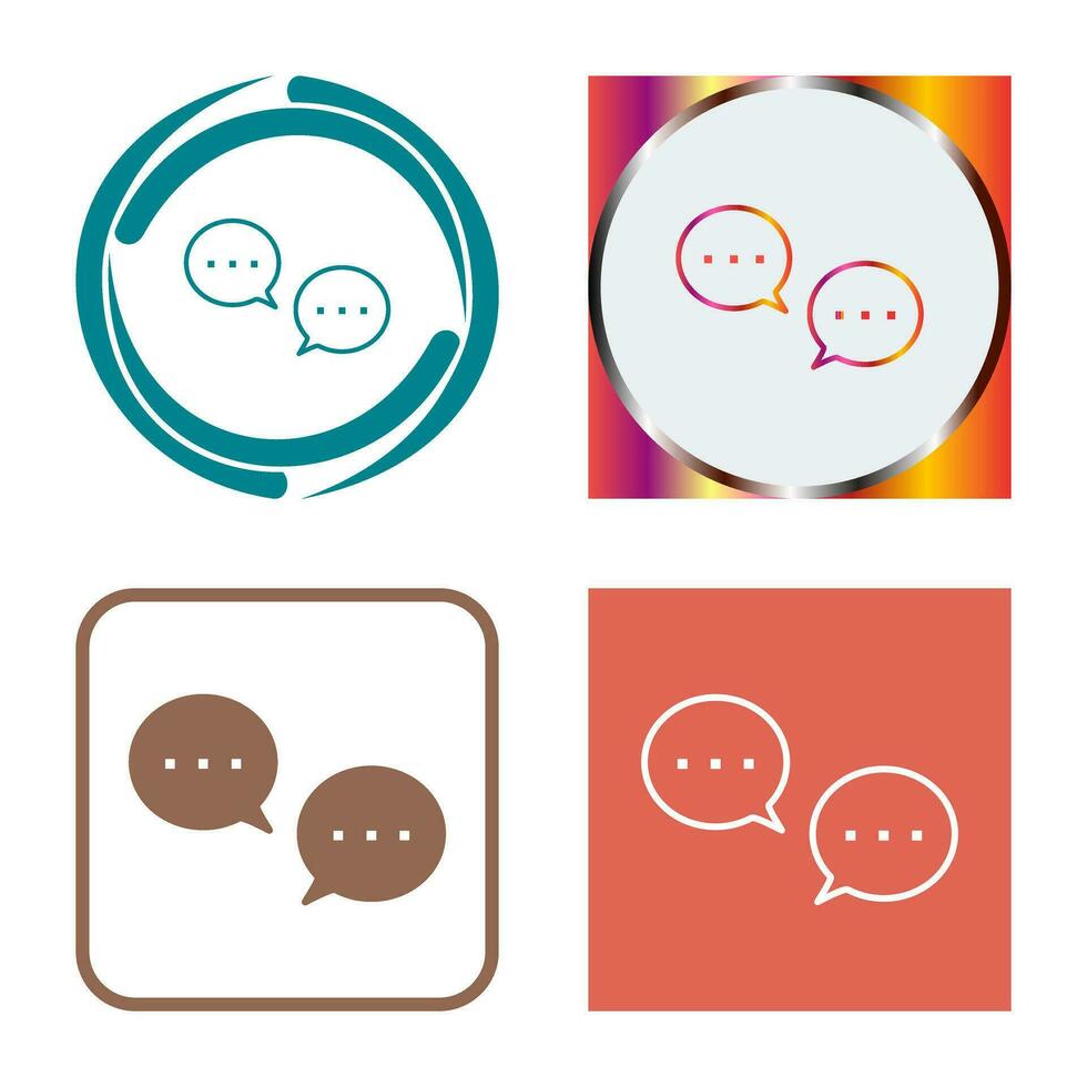 Unique Conversation Bubbles Vector Icon