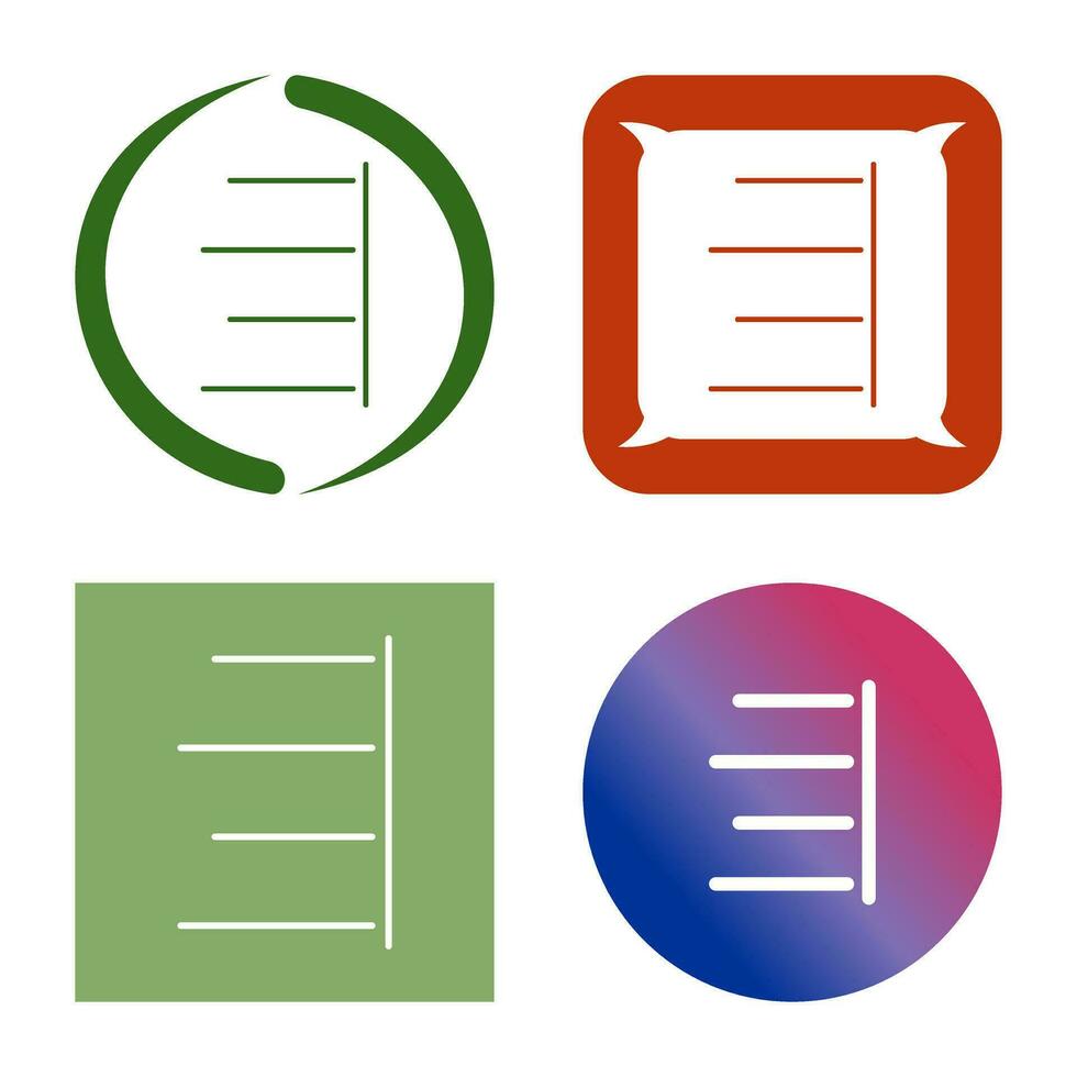Unique Right Align Vector Icon