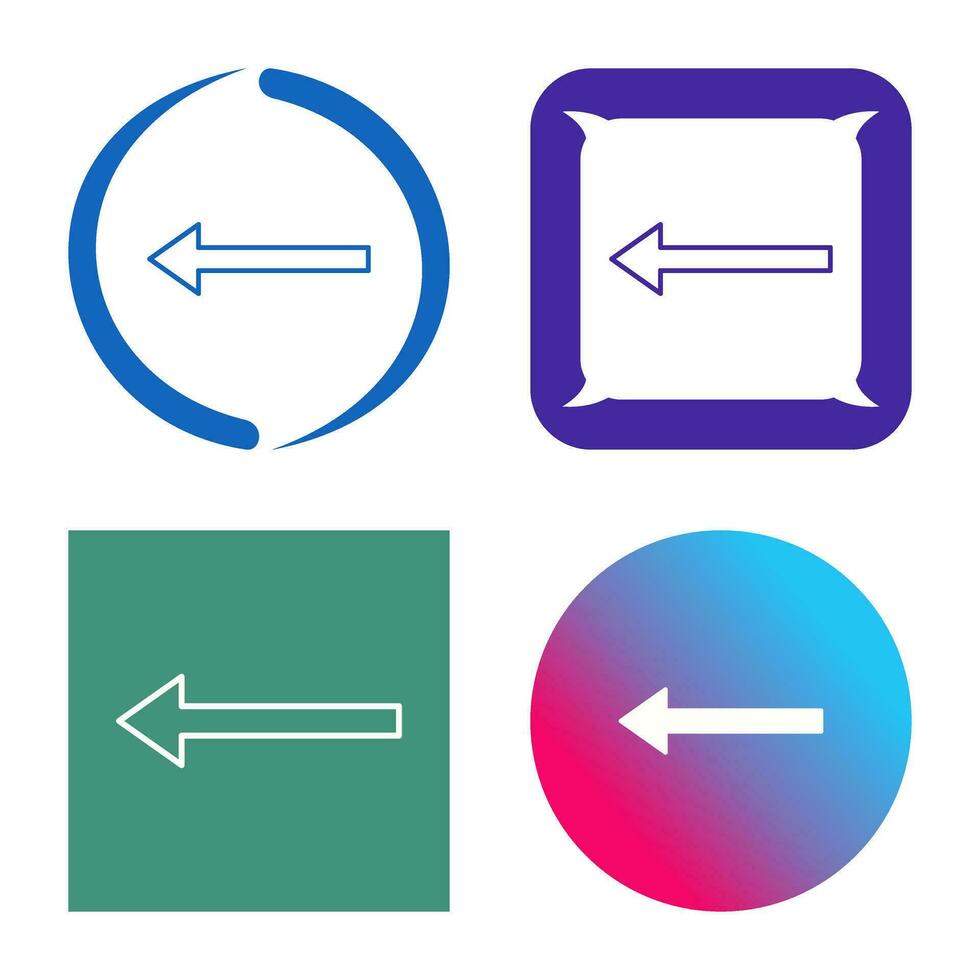 Unique Left Arrow Vector Icon
