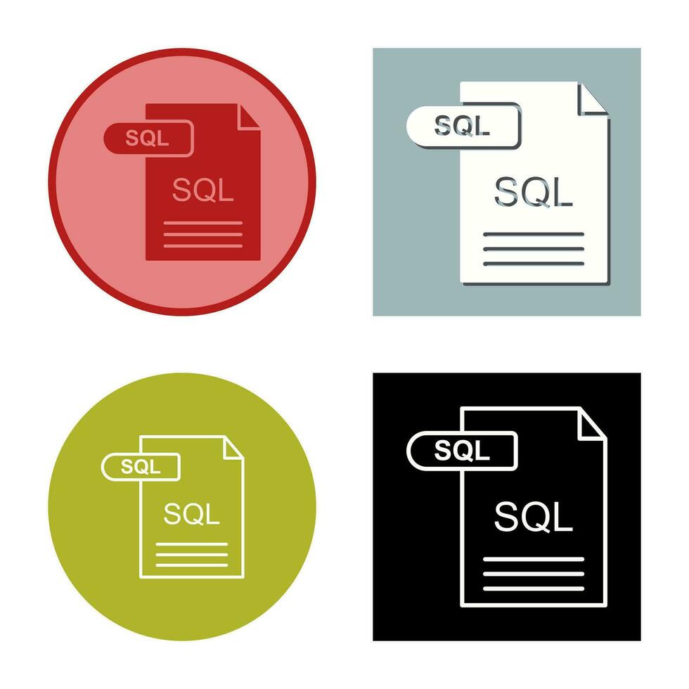 icono de vector de sql