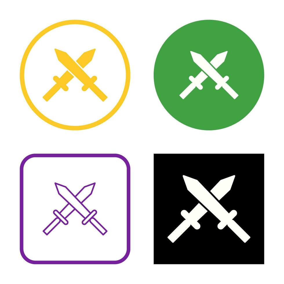Unique Two Swords Vector Icon