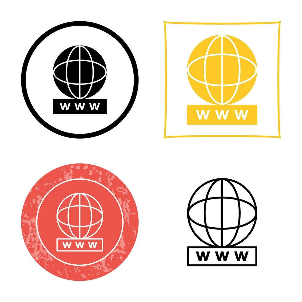 Unique World Wide Web Vector Icon