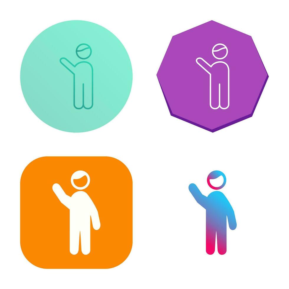 Waving to people Vector Icon