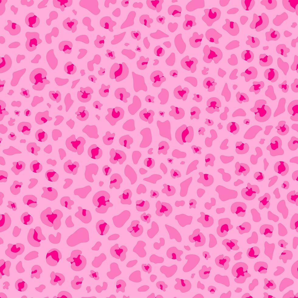 Pink modern leopard seamless pattern. Trendy glamour doll background design. vector