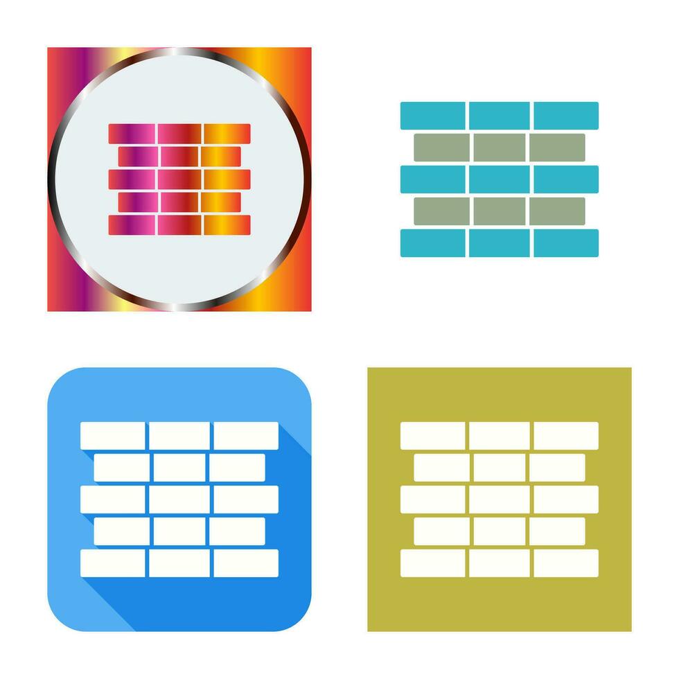 Unique Bricks Vector Icon