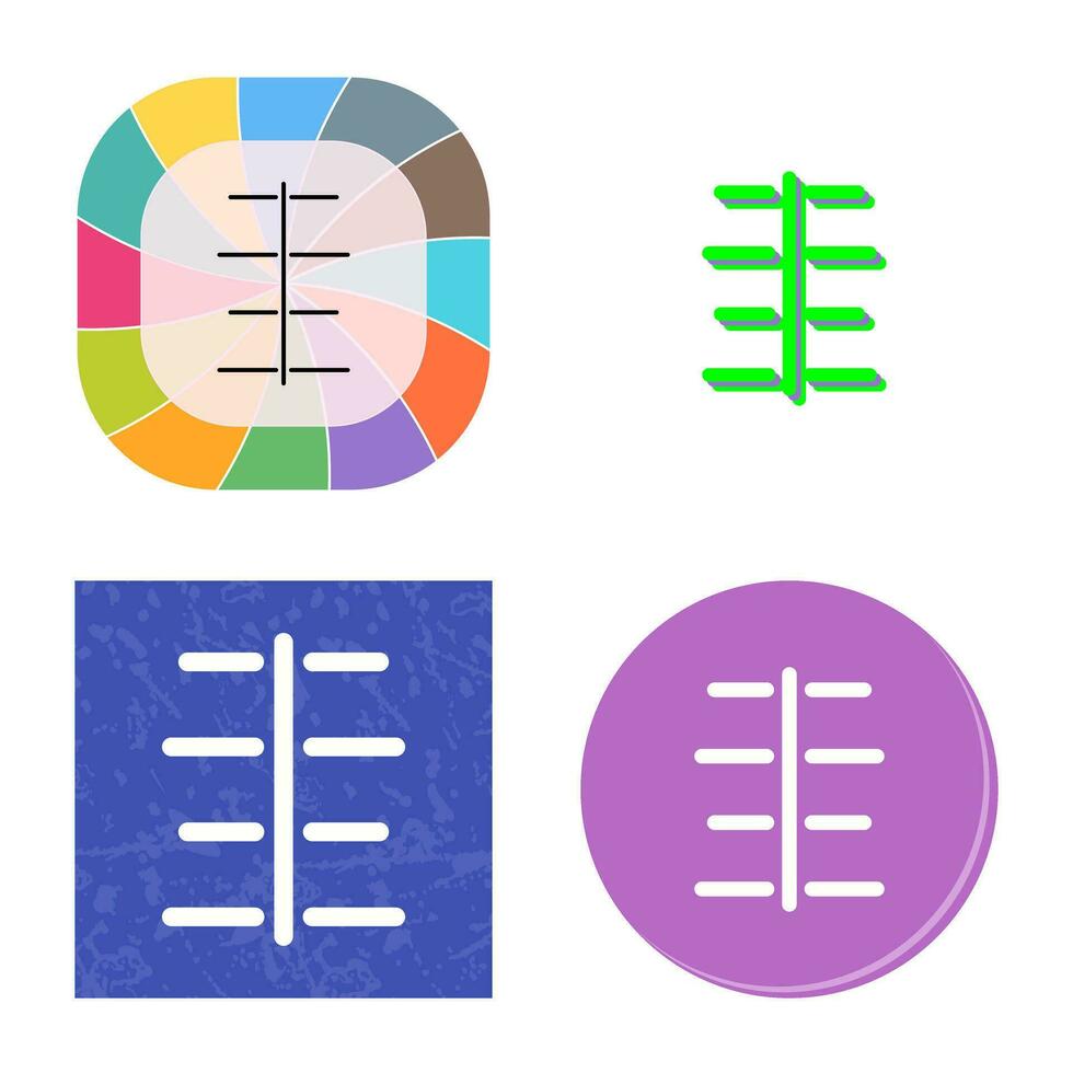 Unique Center Align Vector Icon