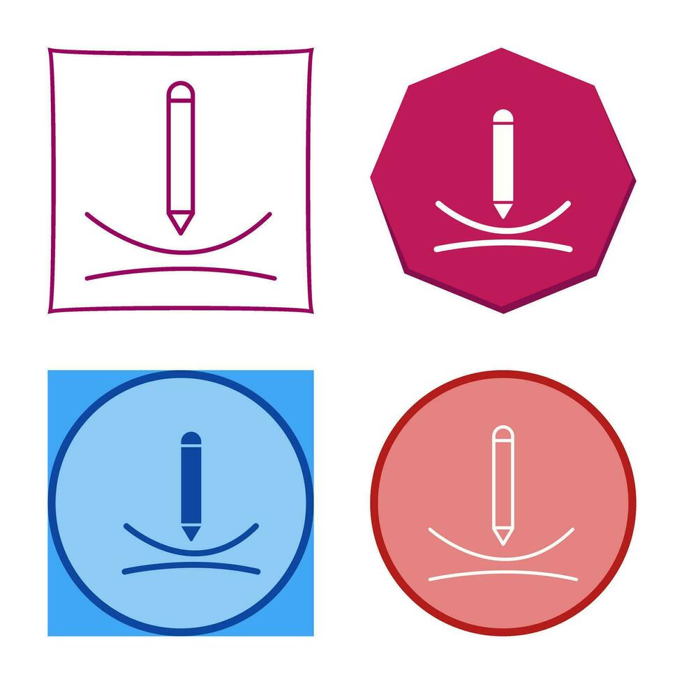 Draw Curve Vector Icon