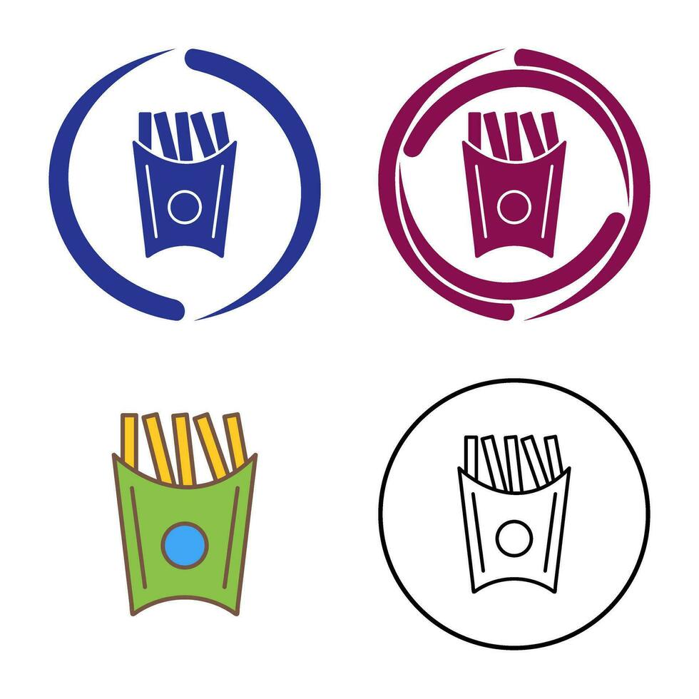 Unique French Fries Vector Icon