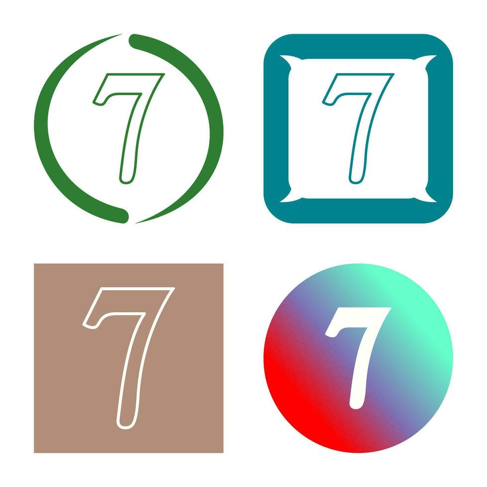 Number Seven Vector Icon