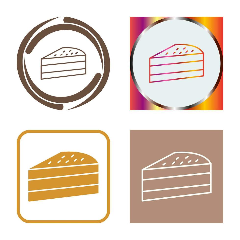 icono de vector de rebanada de pastel