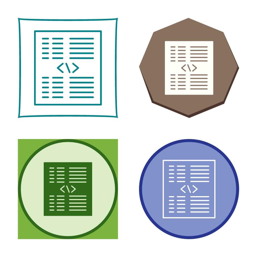 Piece of Code Vector Icon