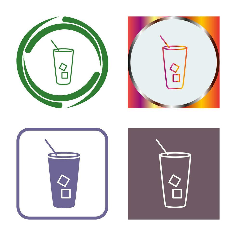 Iced Coffee Vector Icon