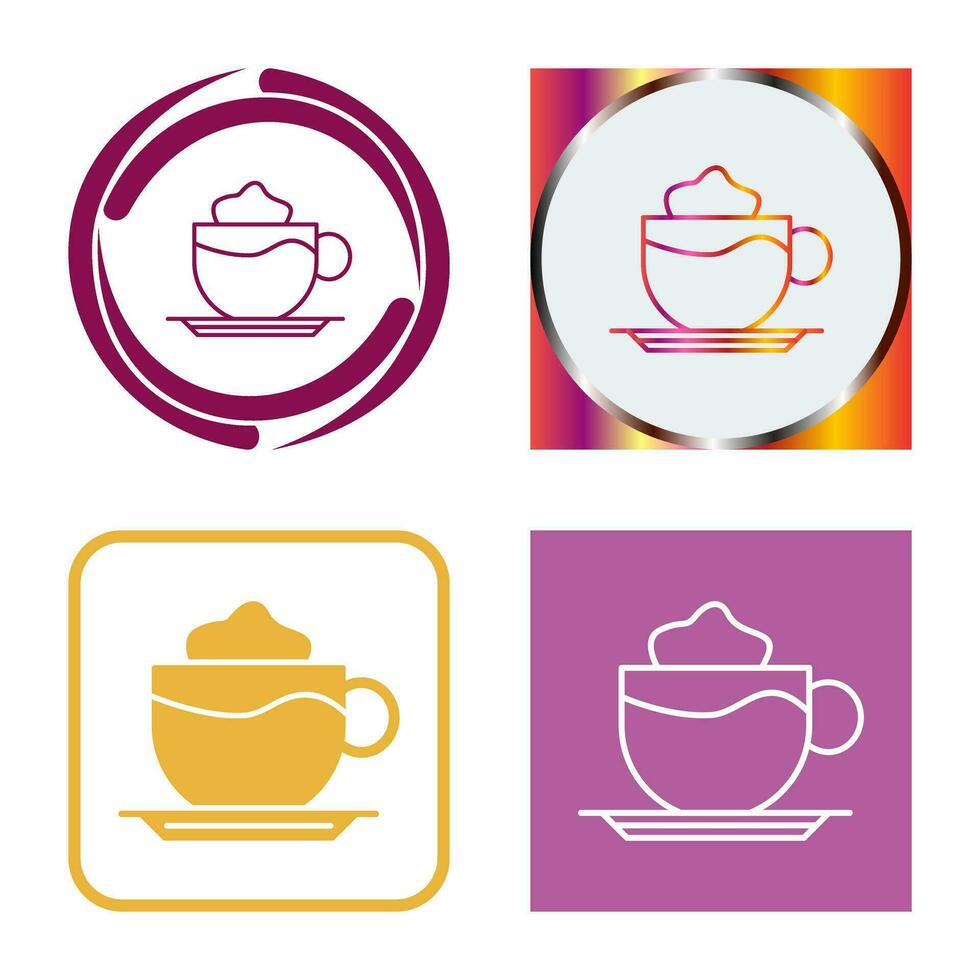 icono de vector de café con leche