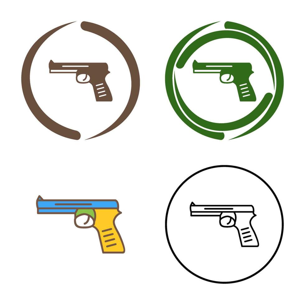 icono de vector de pistola única