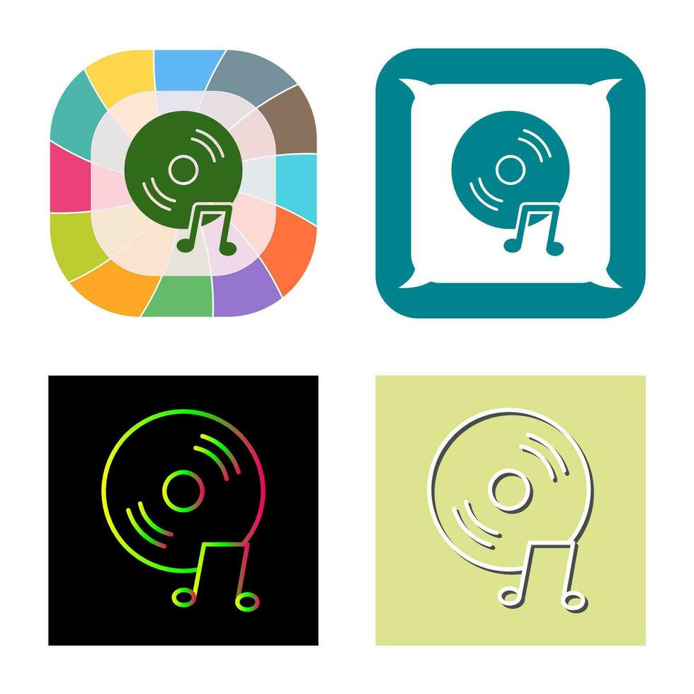 Unique Music CD Vector Icon