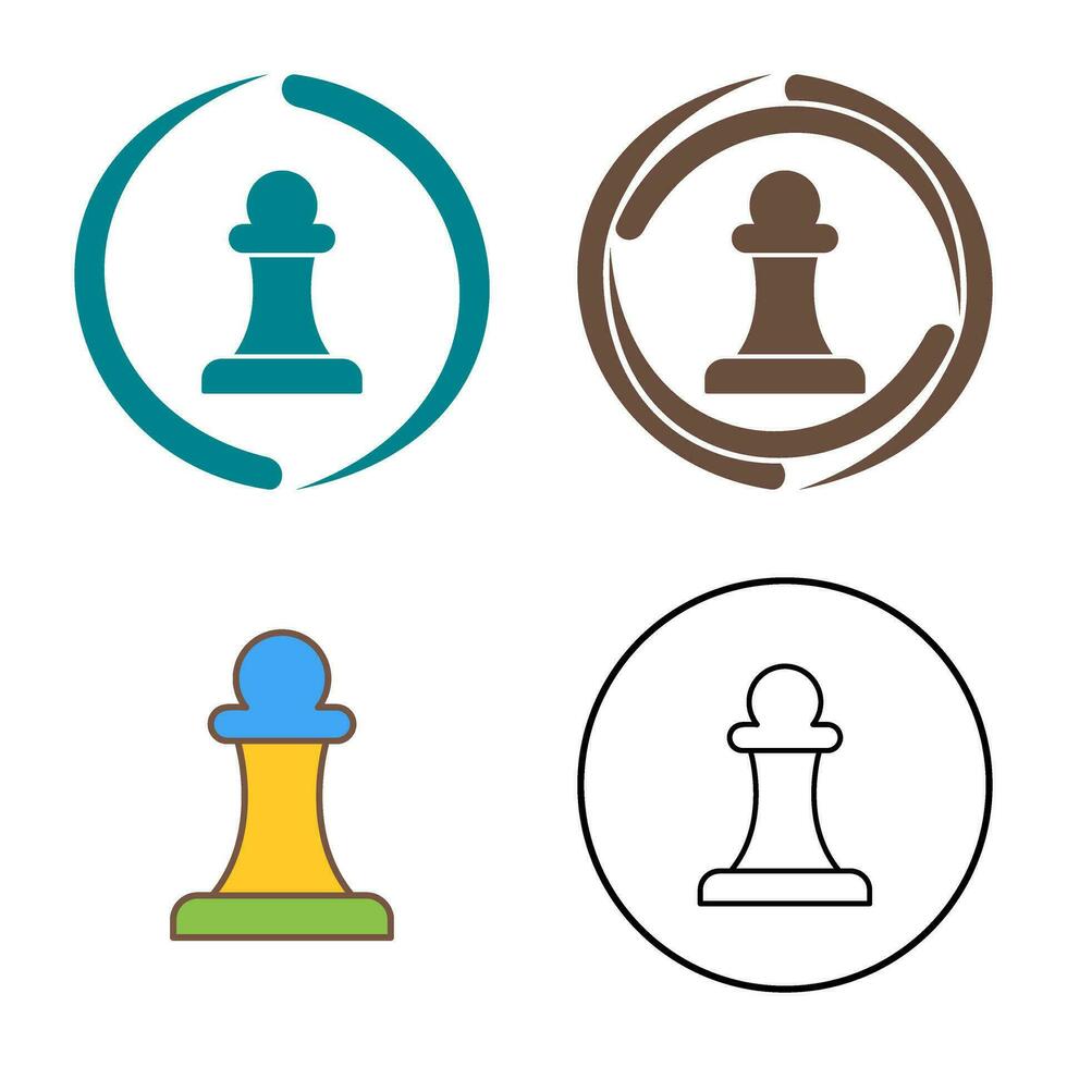 Unique Pawn Vector Icon