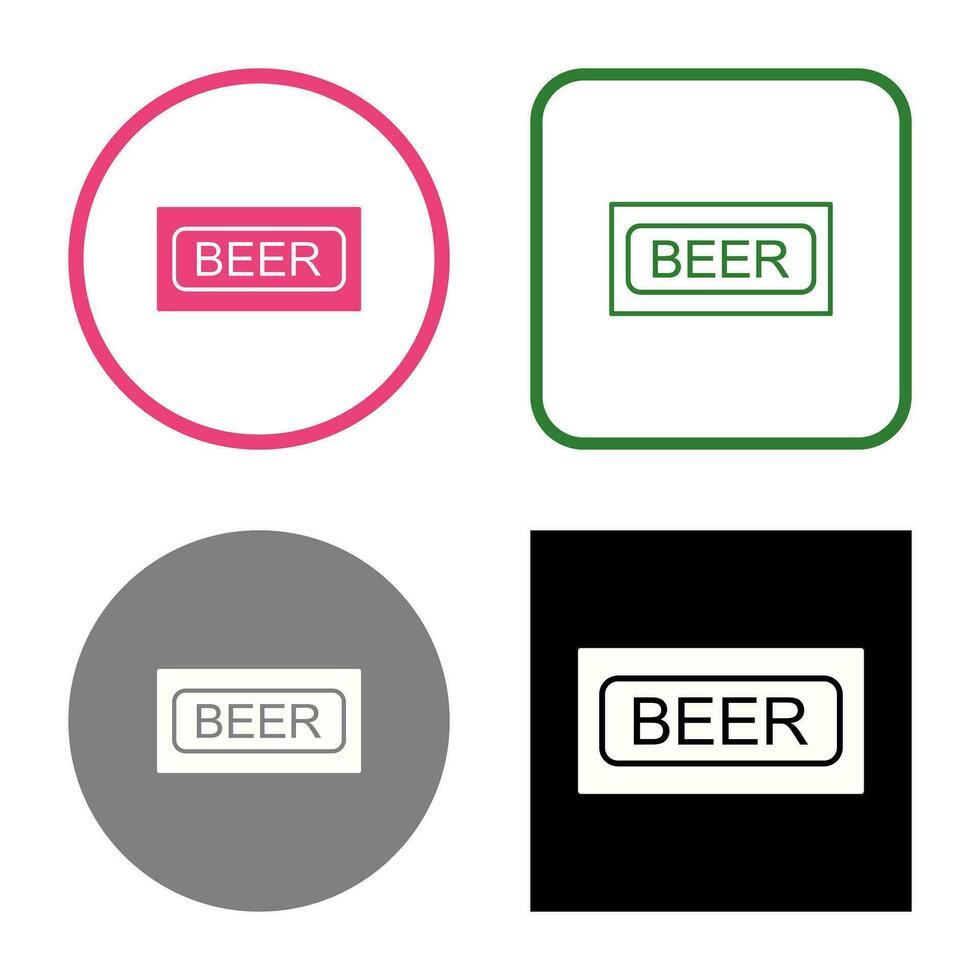 icono de vector de signo de cerveza