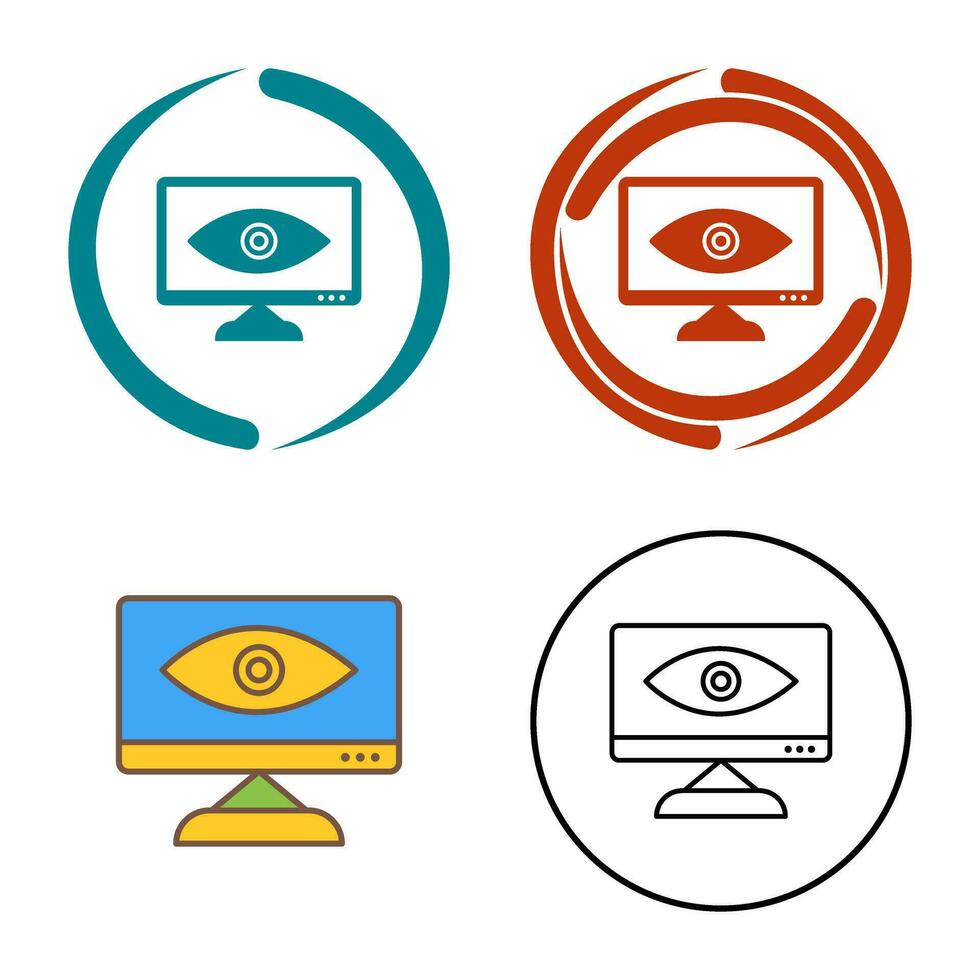 icono de vector de visibilidad web único