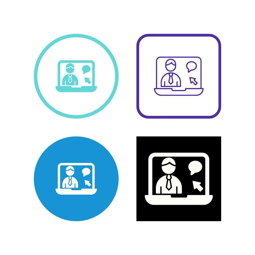 Online Interview Vector Icon