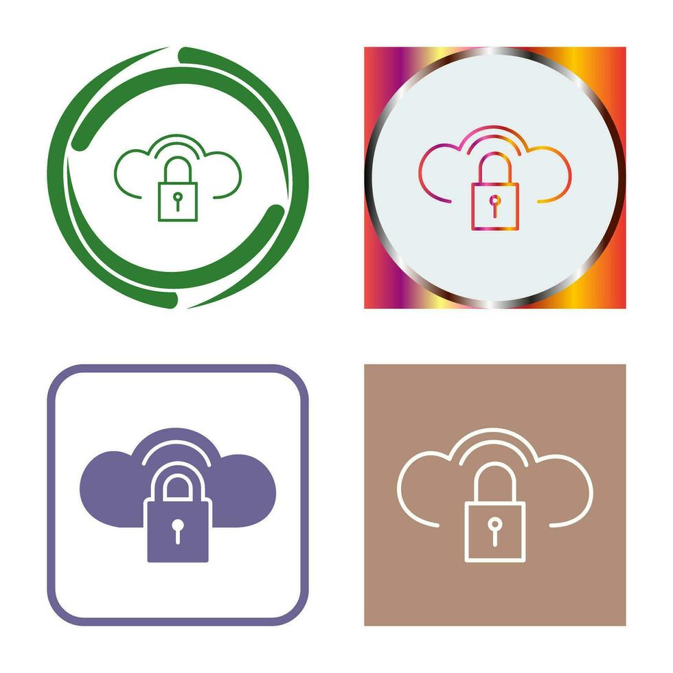 Secure Cloud Vector Icon 34149791 Vector Art at Vecteezy
