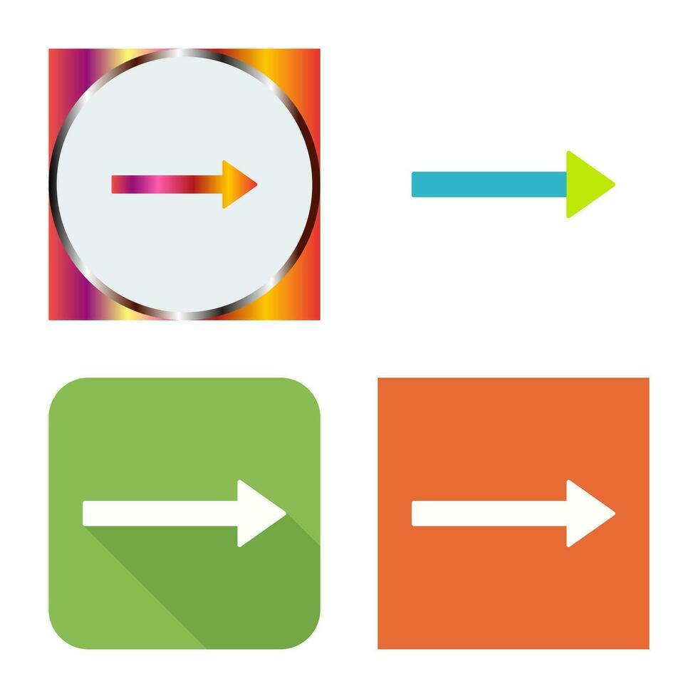 Unique Right Arrow Vector Icon